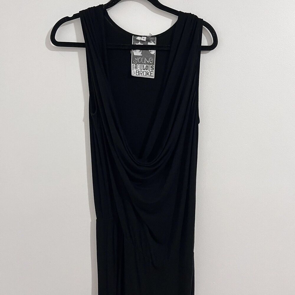 Young Fabulous & Broke Black Long Romper Size S Sleeveless Scoop Neck Minimalist